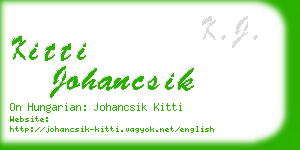 kitti johancsik business card